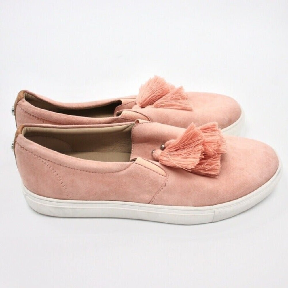 Donald Pliner Women’s tassel Rose Pink slip on Leather Loafers Size 6